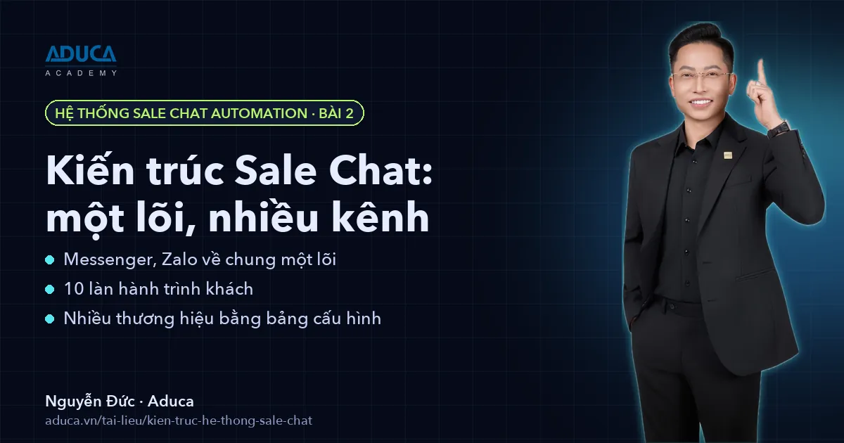 Kiến trúc Sale Chat: một lõi, nhiều kênh, nhiều thương hiệu – Nguyễn Đức, Aduca