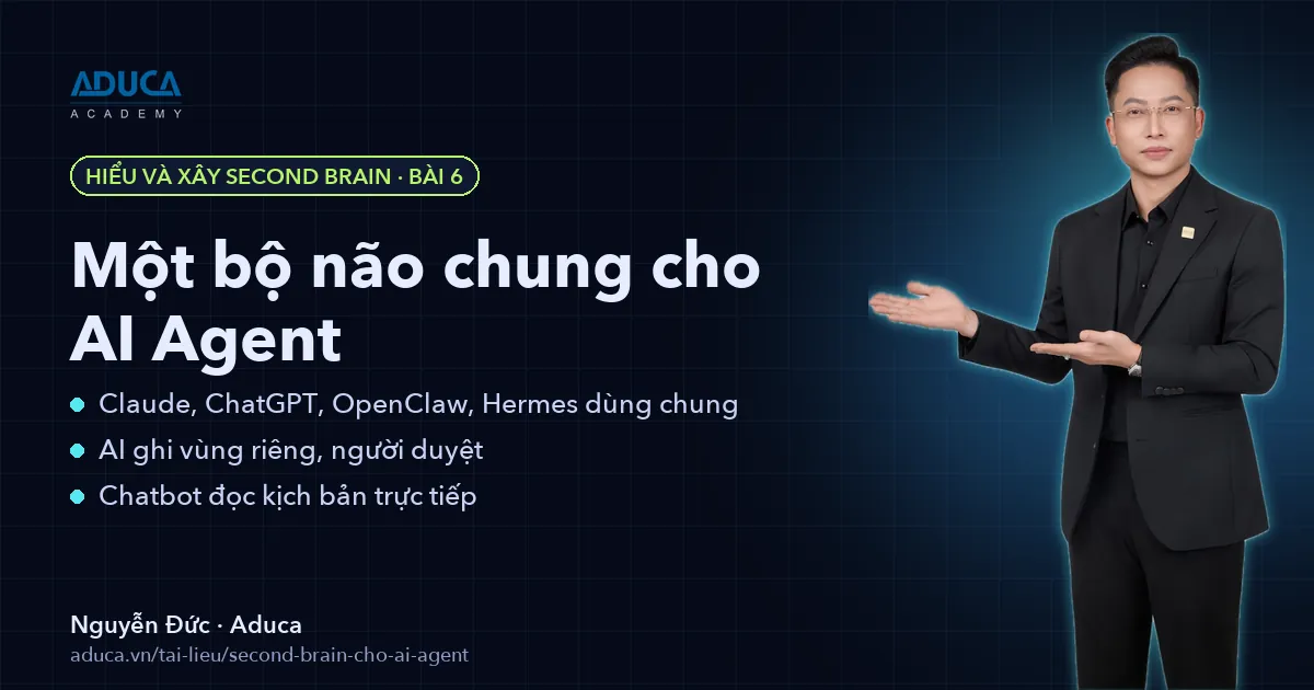 Second Brain làm bộ não chung cho AI Agent – Nguyễn Đức, Aduca