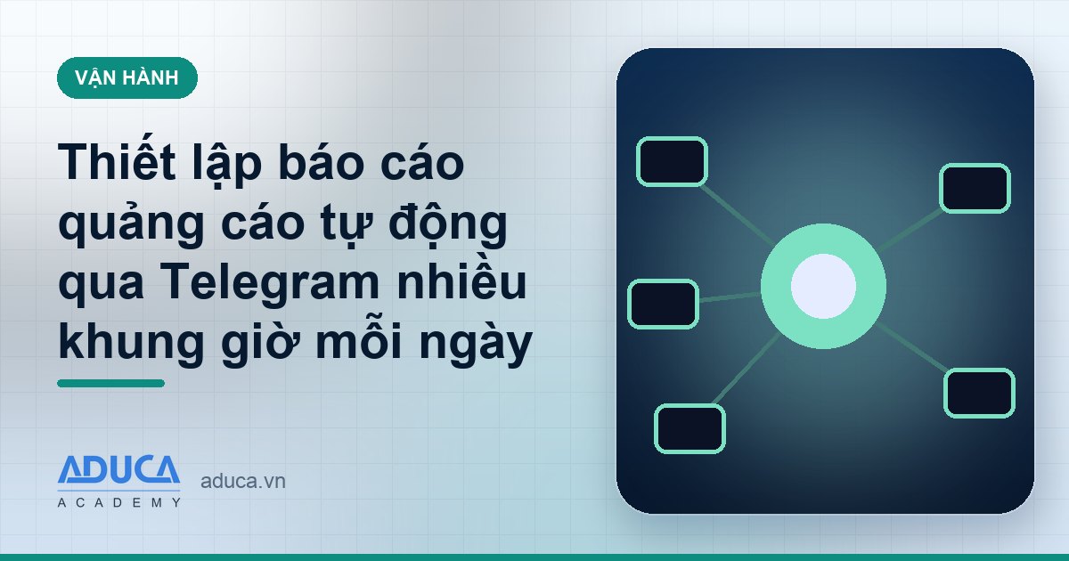 Thiết lập báo cáo quảng cáo tự động qua Telegram nhiều khung giờ mỗi ngày