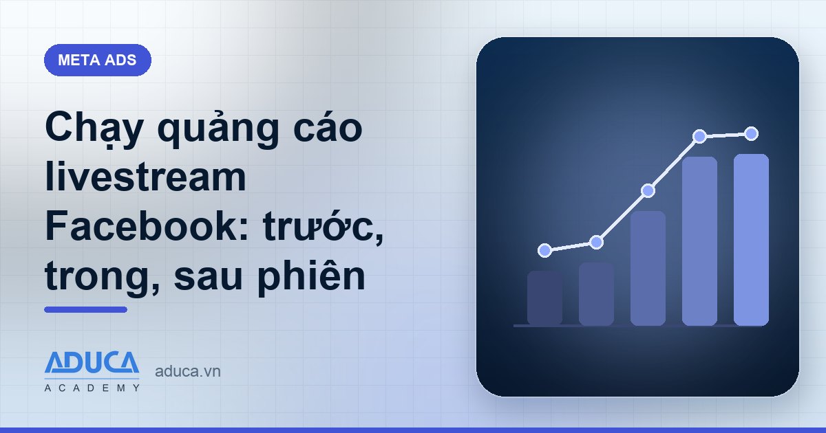 Chạy quảng cáo livestream Facebook: trước, trong, sau phiên