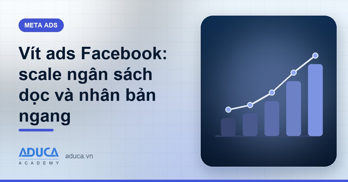 Vít ads Facebook: scale ngân sách dọc và nhân bản ngang