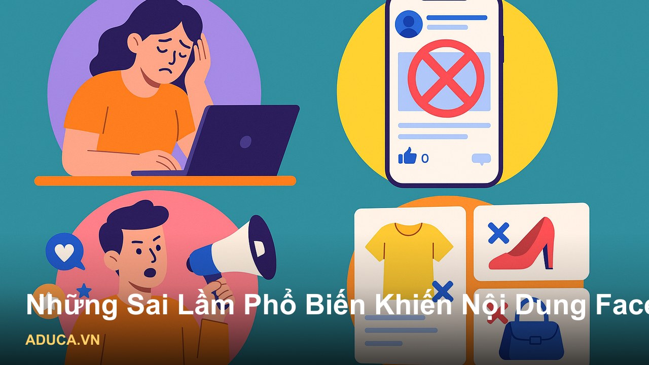 Sơ đồ chiến lược nội dung Facebook cho shop online tăng đơn hàng - Những Sai Lầm Phổ Biến Khiến Nội Dung Facebook Của Sh