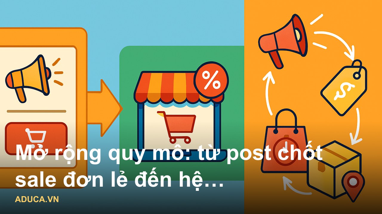 Kỹ thuật tạo cảm giác khẩn cấp để chốt sale từ chuyên gia marketing online - Mở rộng quy mô: từ post chốt sale đơn lẻ đế