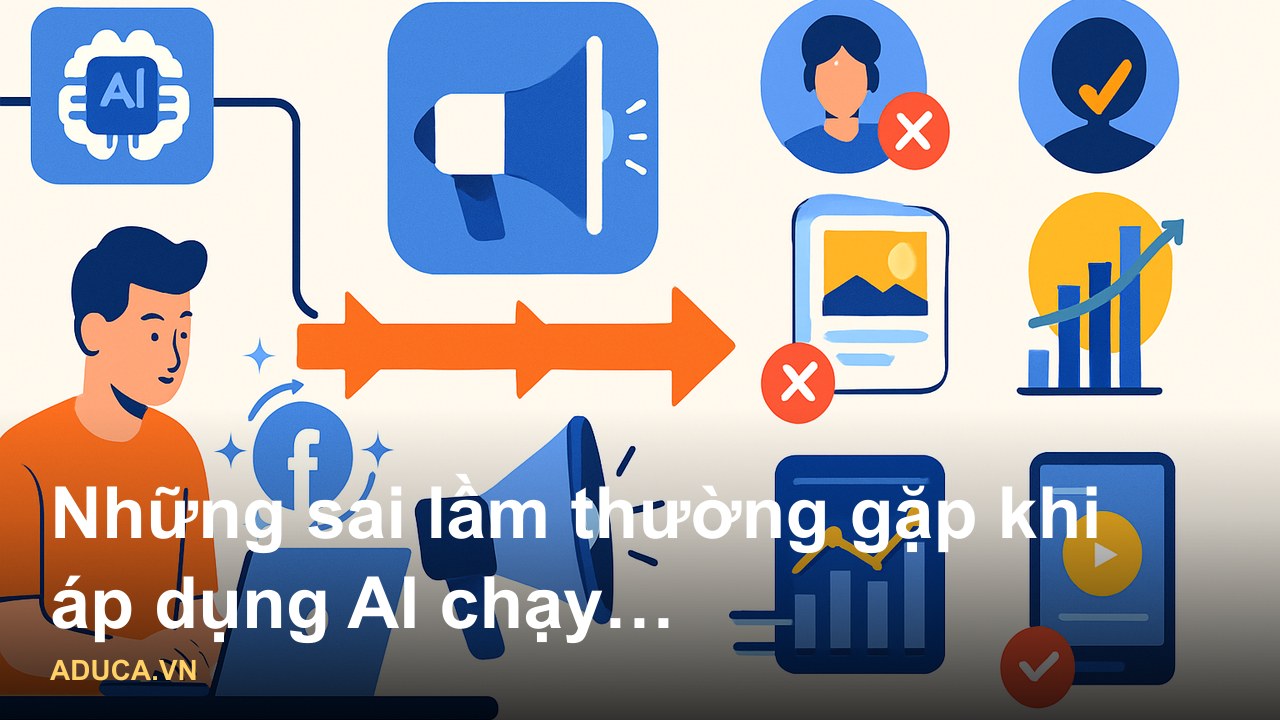 Hình ảnh minh họa AI tự động chạy Facebook Ads tối ưu chi phí quảng cáo cho shop online - Những sai lầm thường gặp khi á