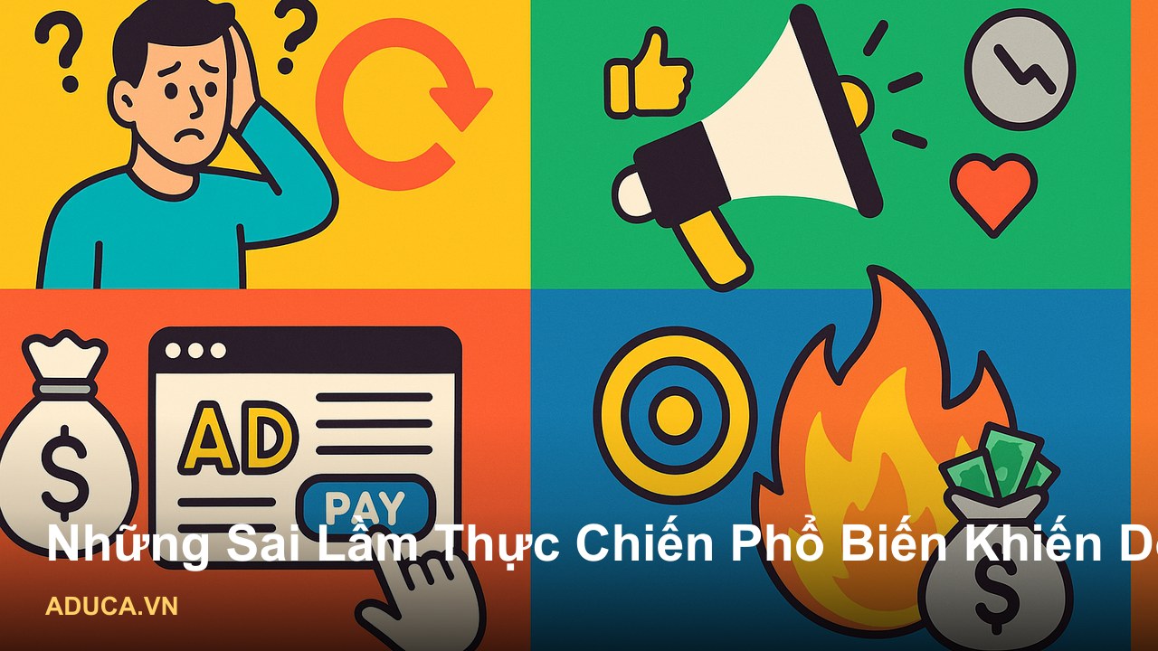 Kinh nghiệm thực chiến marketing cho doanh nghiệp nhỏ từ chuyên gia Aduca - Những Sai Lầm Thực Chiến Phổ Biến Khiến Doan