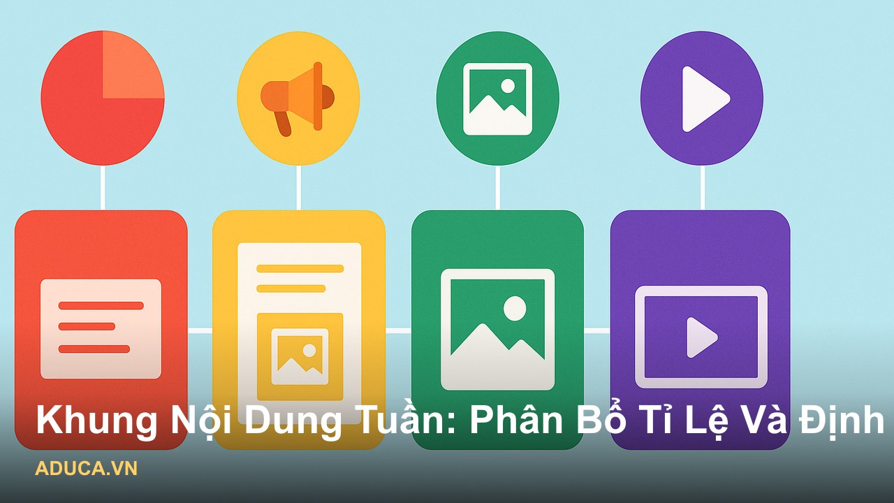 Sơ đồ chiến lược nội dung Facebook cho shop online tăng đơn hàng - Khung Nội Dung Tuần: Phân Bổ Tỉ Lệ Và Định Dạng Bài Đ