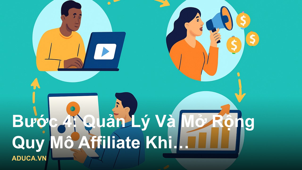 Infographic hướng dẫn kinh nghiệm làm affiliate Facebook hiệu quả cho người mới bắt đầu kinh doanh online - Bước 4: Quản