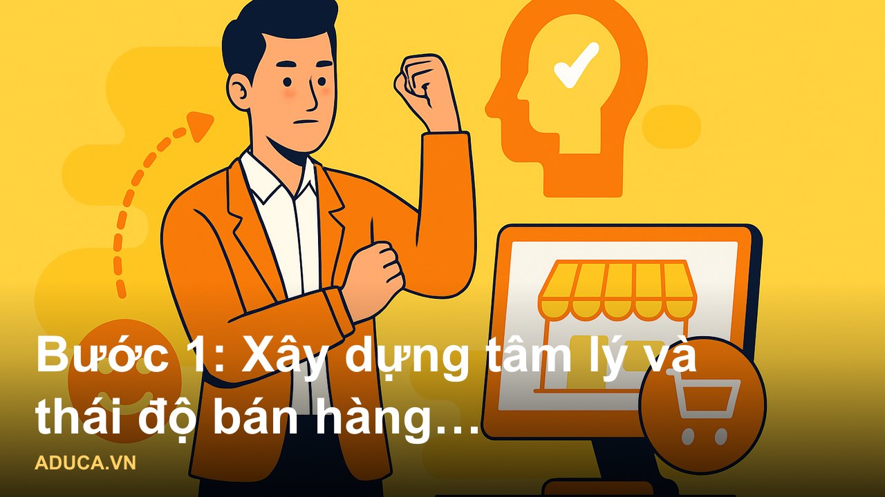 Infographic 5 kỹ năng bán hàng cơ bản cho người mới vào ngành, bao gồm tâm lý, lắng nghe khách, trình bày giải pháp, xử 
